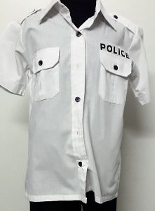 Kids Costumes to Hire - Police White Shirt - CHILD